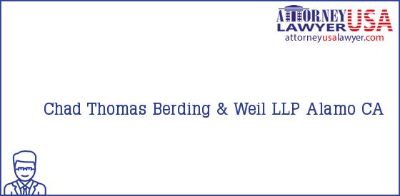 Telephone, Address and other contact data of Chad Thomas, Alamo, CA, USA