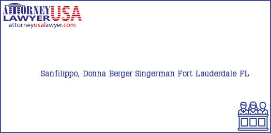Telephone, Address and other contact data of Sanfilippo, Donna, Fort Lauderdale, FL, USA