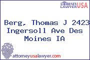 Berg, Thomas J 2423 Ingersoll Ave Des Moines IA