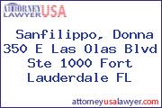 Sanfilippo, Donna 350 E Las Olas Blvd Ste 1000 Fort Lauderdale FL