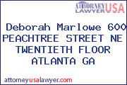 Deborah Marlowe 600 PEACHTREE STREET NE TWENTIETH FLOOR ATLANTA GA