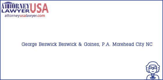 Telephone, Address and other contact data of George Beswick, Morehead City, NC, USA
