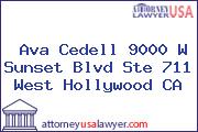 Ava Cedell 9000 W Sunset Blvd Ste 711 West Hollywood CA