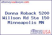 Donna Roback 5200 Willson Rd Ste 150 Minneapolis MN