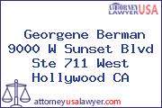 Georgene Berman 9000 W Sunset Blvd Ste 711 West Hollywood CA