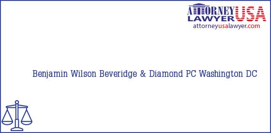 Telephone, Address and other contact data of Benjamin Wilson, Washington, DC, USA