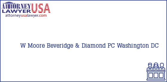 Telephone, Address and other contact data of W Moore, Washington, DC, USA