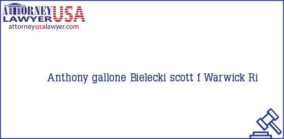Telephone, Address and other contact data of Anthony gallone, Warwick, Ri, USA