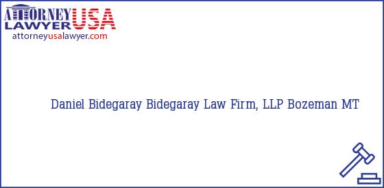 Telephone, Address and other contact data of Daniel Bidegaray, Bozeman, MT, USA