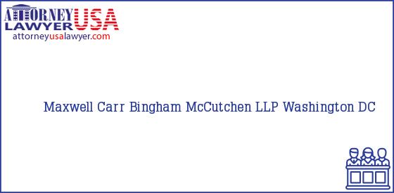 Telephone, Address and other contact data of Maxwell Carr, Washington, DC, USA