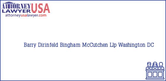 Telephone, Address and other contact data of Barry Dirinfeld, Washington, DC, USA
