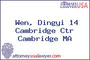 Wen, Dingyi 14 Cambridge Ctr Cambridge MA