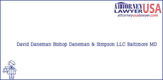 Telephone, Address and other contact data of David Daneman, Baltimore, MD, USA
