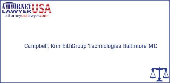 Telephone, Address and other contact data of Campbell, Kim, Baltimore, MD, USA