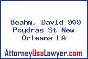Beahm, David 909 Poydras St New Orleans LA