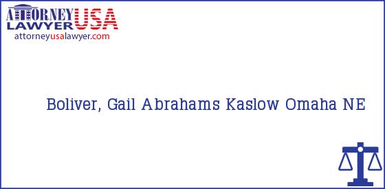 Telephone, Address and other contact data of Boliver, Gail, Omaha, NE, USA