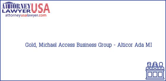 Telephone, Address and other contact data of Gold, Michael, Ada, MI, USA