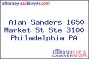 Alan Sanders 1650 Market St Ste 3100 Philadelphia PA