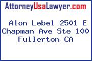 Alon Lebel 2501 E Chapman Ave Ste 100 Fullerton CA