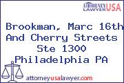 Brookman, Marc 16th And Cherry Streets Ste 1300 Philadelphia PA