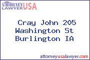 Cray John 205 Washington St Burlington IA