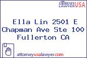 Ella Lin 2501 E Chapman Ave Ste 100 Fullerton CA