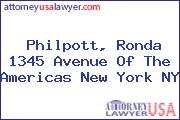 Philpott, Ronda 1345 Avenue Of The Americas New York NY