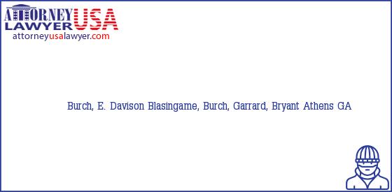 Telephone, Address and other contact data of Burch, E. Davison, Athens, GA, USA