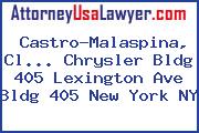 Castro-Malaspina, Cl... Chrysler Bldg 405 Lexington Ave Bldg 405 New York NY