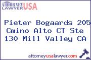 Pieter Bogaards 205 Cmino Alto CT Ste 130 Mill Valley CA