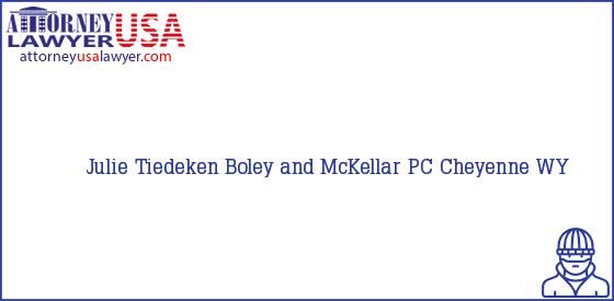 Telephone, Address and other contact data of Julie Tiedeken, Cheyenne, WY, USA