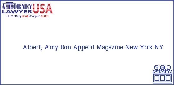 Telephone, Address and other contact data of Albert, Amy, New York, NY, USA