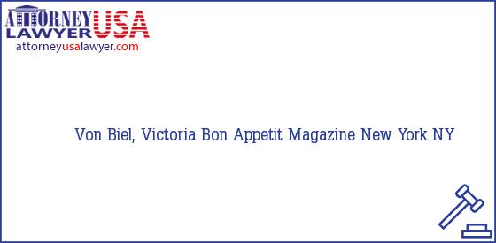 Telephone, Address and other contact data of Von Biel, Victoria, New York, NY, USA
