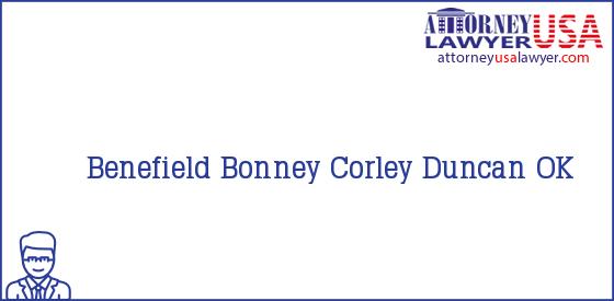 Telephone, Address and other contact data of Benefield, Duncan, OK, USA