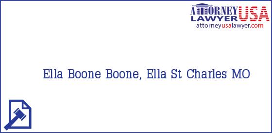 Telephone, Address and other contact data of Ella Boone, St Charles, MO, USA