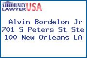 Alvin Bordelon Jr 701 S Peters St Ste 100 New Orleans LA