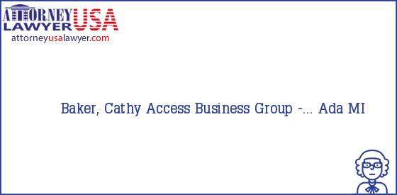 Telephone, Address and other contact data of Baker, Cathy, Ada, MI, USA