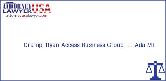Telephone, Address and other contact data of Crump, Ryan, Ada, MI, USA