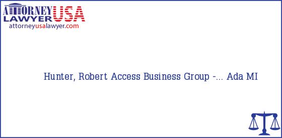 Telephone, Address and other contact data of Hunter, Robert, Ada, MI, USA