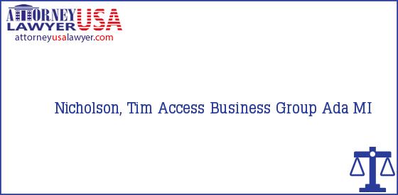 Telephone, Address and other contact data of Nicholson, Tim, Ada, MI, USA