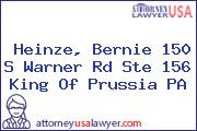 Heinze, Bernie 150 S Warner Rd Ste 156 King Of Prussia PA