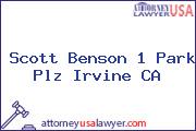 Scott Benson 1 Park Plz Irvine CA