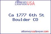 Ca 1777 6th St Boulder CO