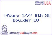 Tfaure 1777 6th St Boulder CO