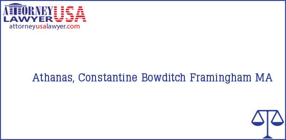 Telephone, Address and other contact data of Athanas, Constantine, Framingham, MA, USA