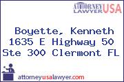 Boyette, Kenneth 1635 E Highway 50 Ste 300 Clermont FL