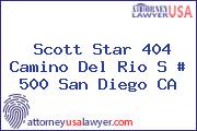 Scott Star 404 Camino Del Rio S # 500 San Diego CA