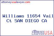 Williams 11654 Vail Ct SAN DIEGO CA