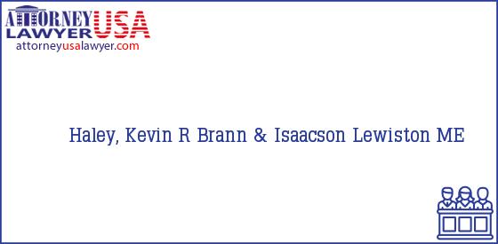 Telephone, Address and other contact data of Haley, Kevin R, Lewiston, ME, USA
