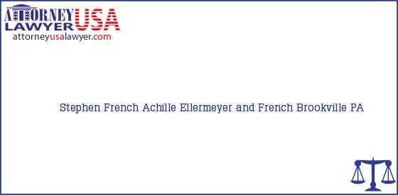 Telephone, Address and other contact data of Stephen French, Brookville, PA, USA